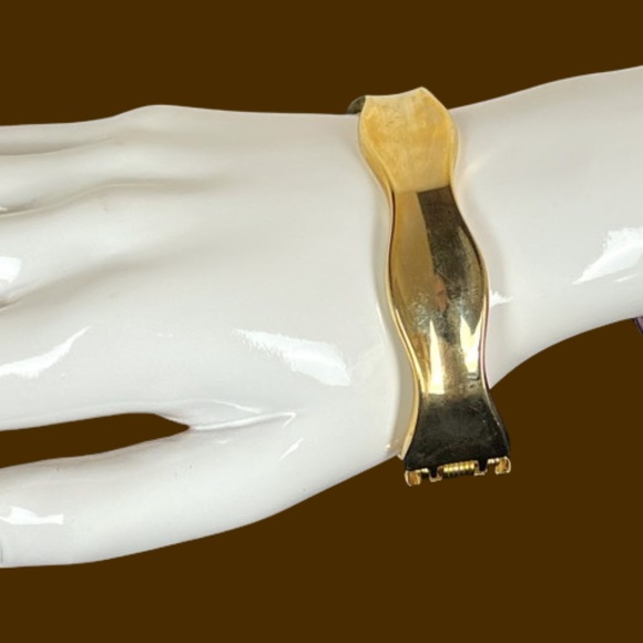 Jewelry - Vintage Clamp Bangle/Cuff Bracelet Gold Tone